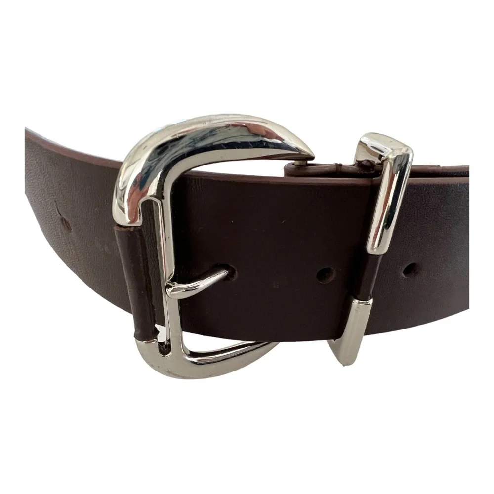 New Lodis hip belt brown silver triple buckle M 34 - 38 waist